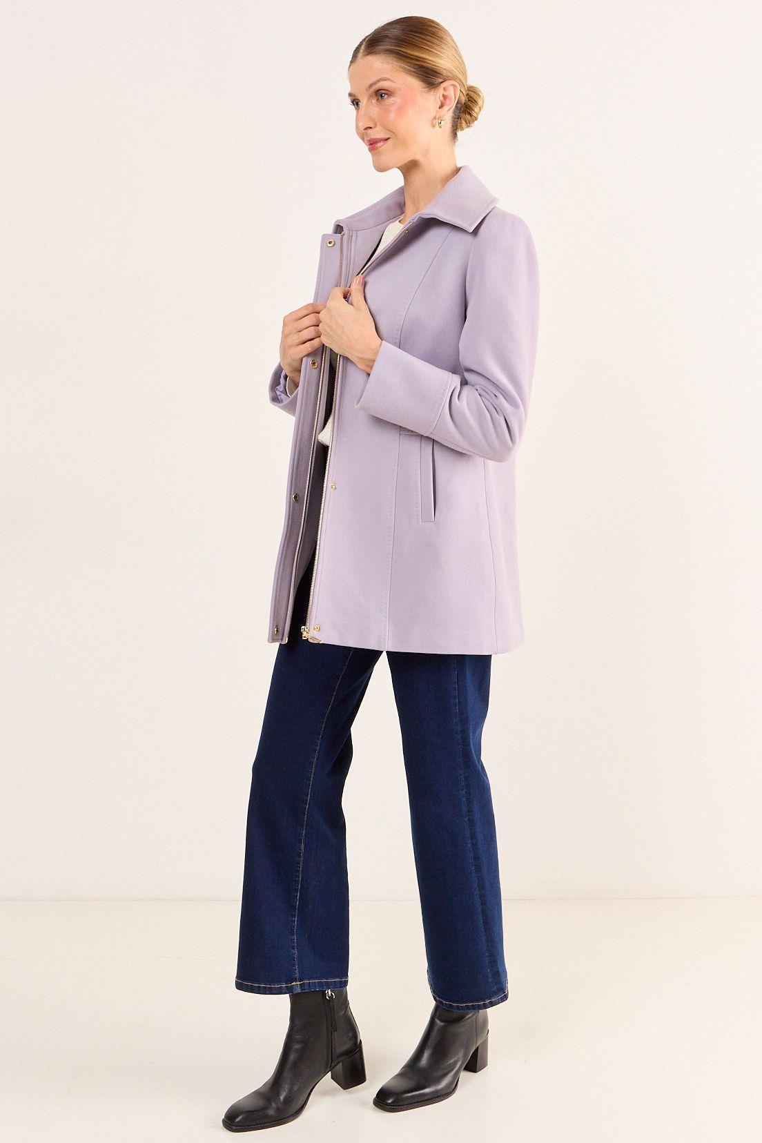 Chaqueton Cuello Camisero Lila Ma Griffe 17202126056211-3
