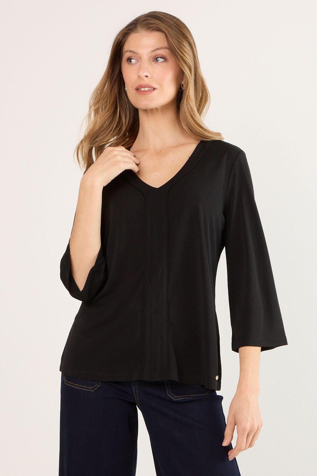 Polera Manga Larga Negro Ma Griffe 14202225006102-0