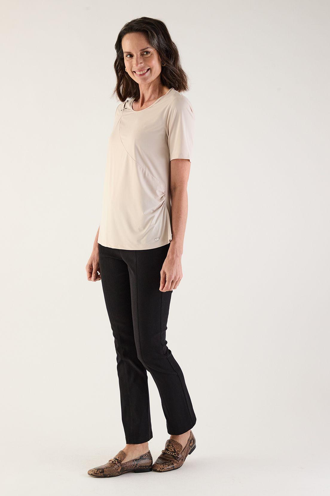 Polera Manga Corta Beige Ma Griffe 14202125002106-3