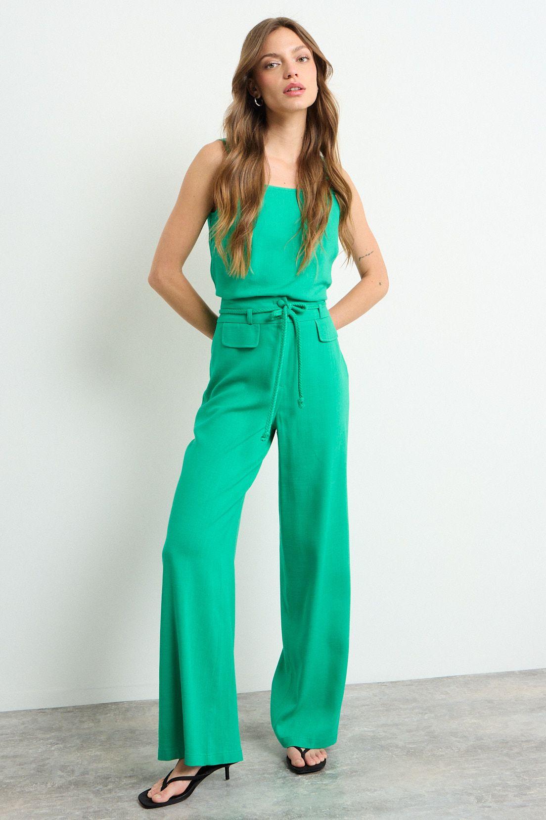 Pantalon Liso Verde Oliva iO 11004225022107-0