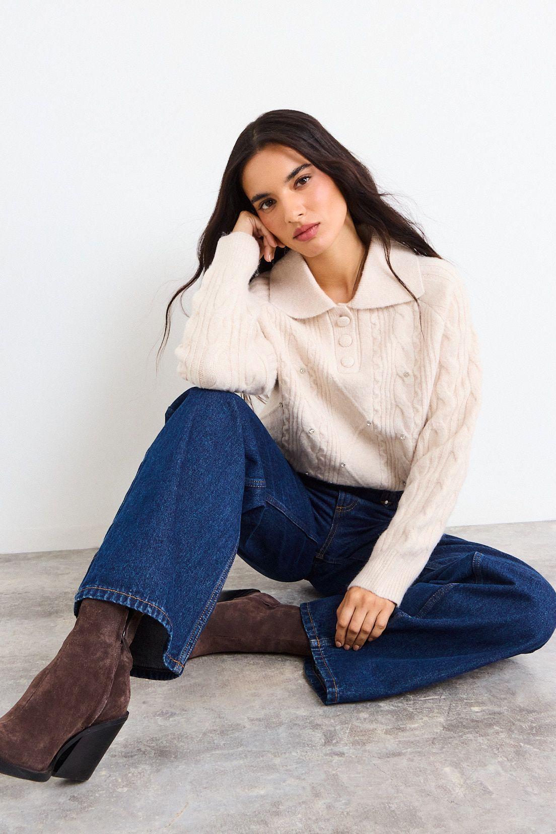 Sweater Liso Beige iO 18120126025106-2
