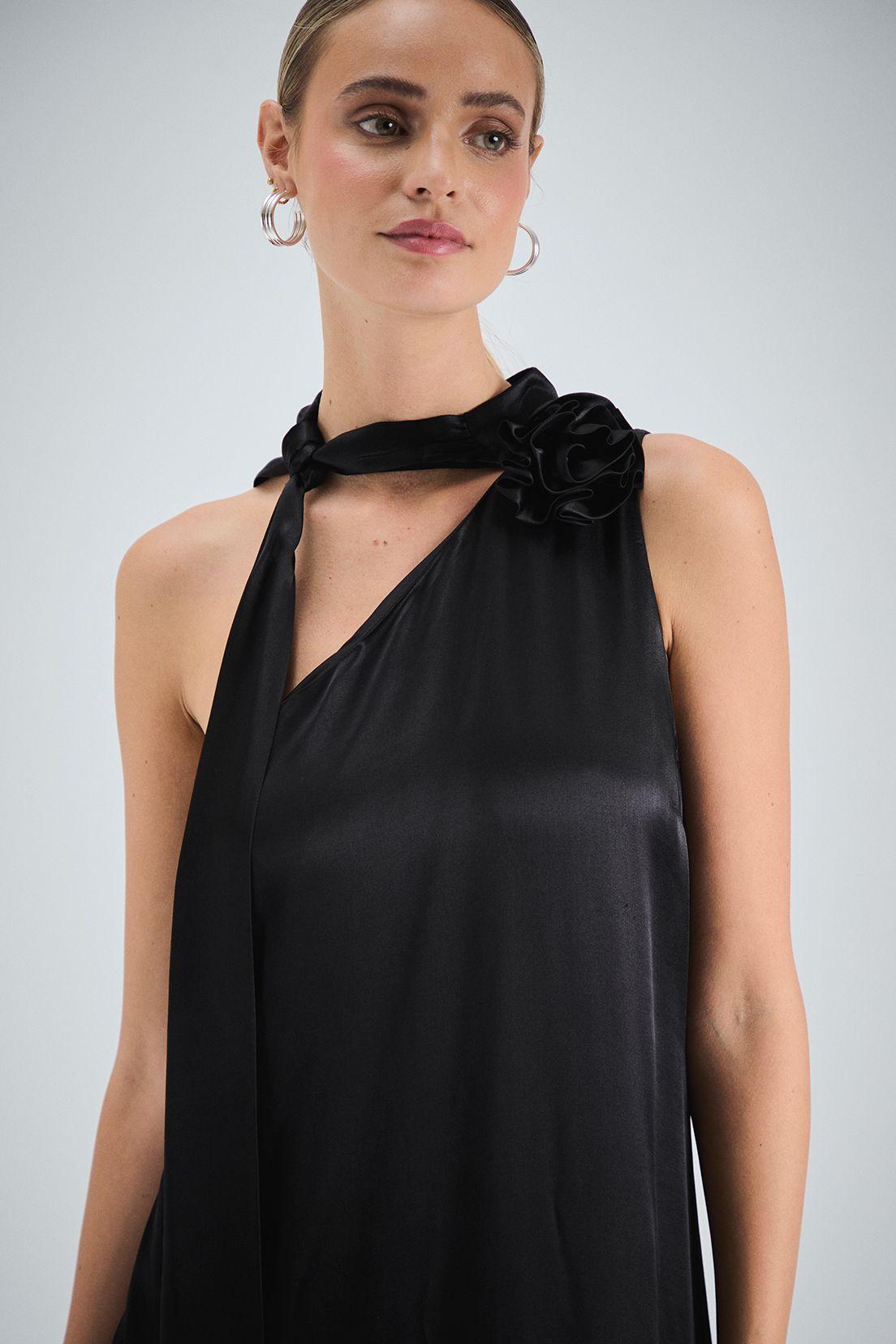 Vestido Liso Largo Negro iO 13420224056102-1