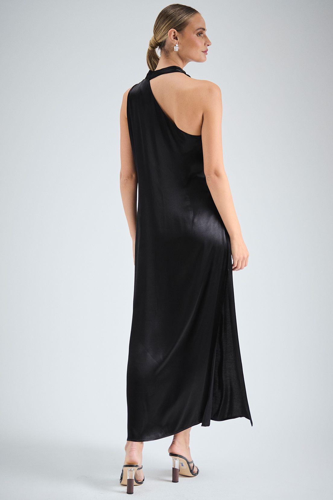 Vestido Liso Largo Negro iO 13420224056102-4