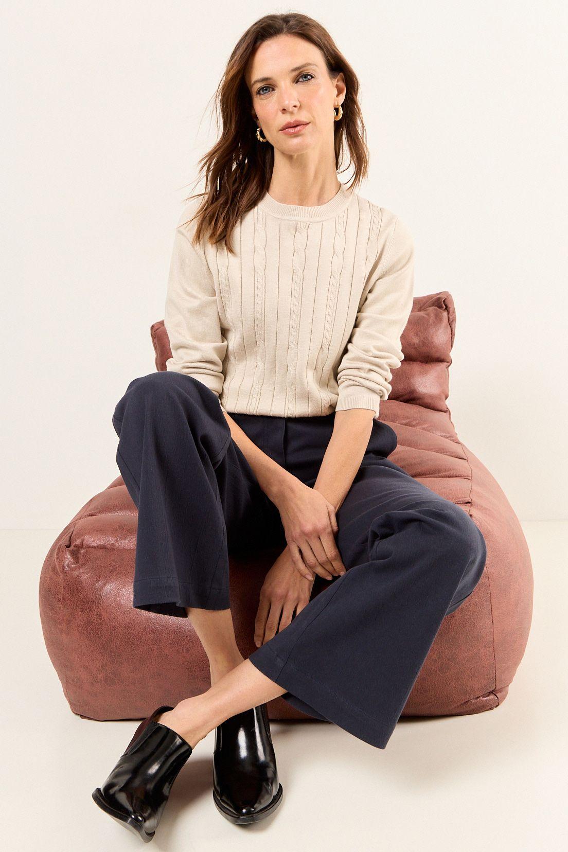 Tejido Escote Redondo Beige Ma Griffe 18102126002106-3