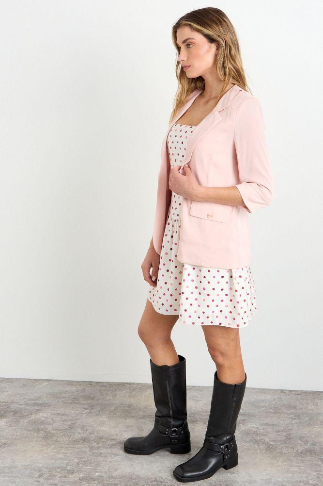 Blazer Liso Rosa iO 16020225024123-3