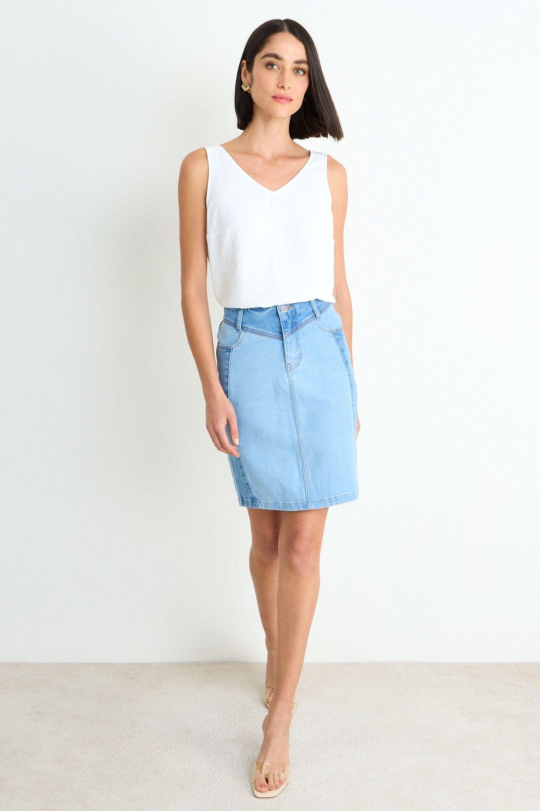 Falda Corta Celeste Ash 12807225002110-0