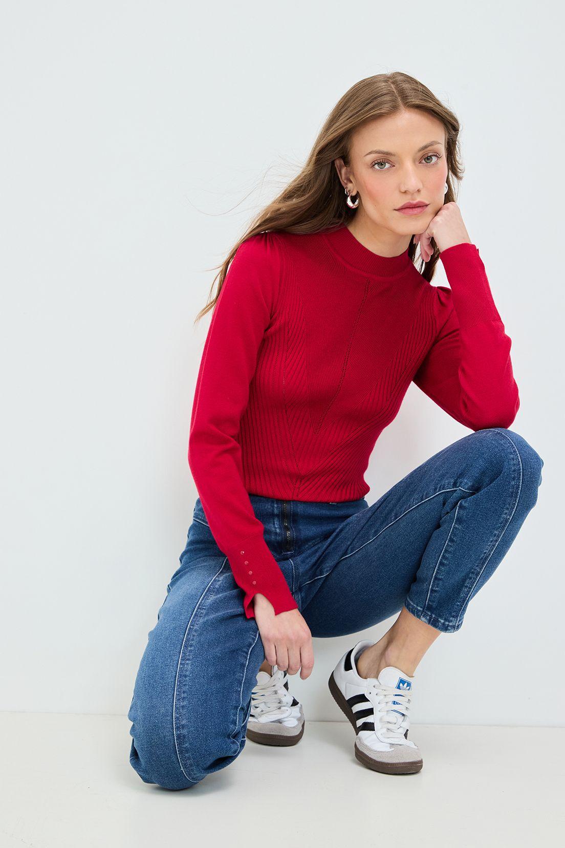 Sweater Liso Rojo 18120125050103-4