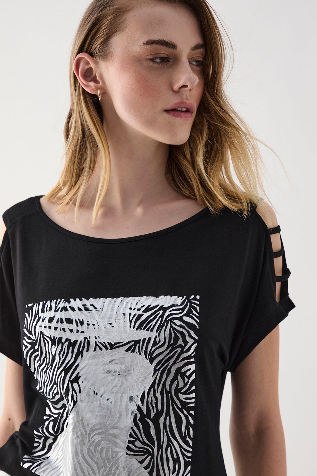 Polera Estampada Negro 14604224015102-1