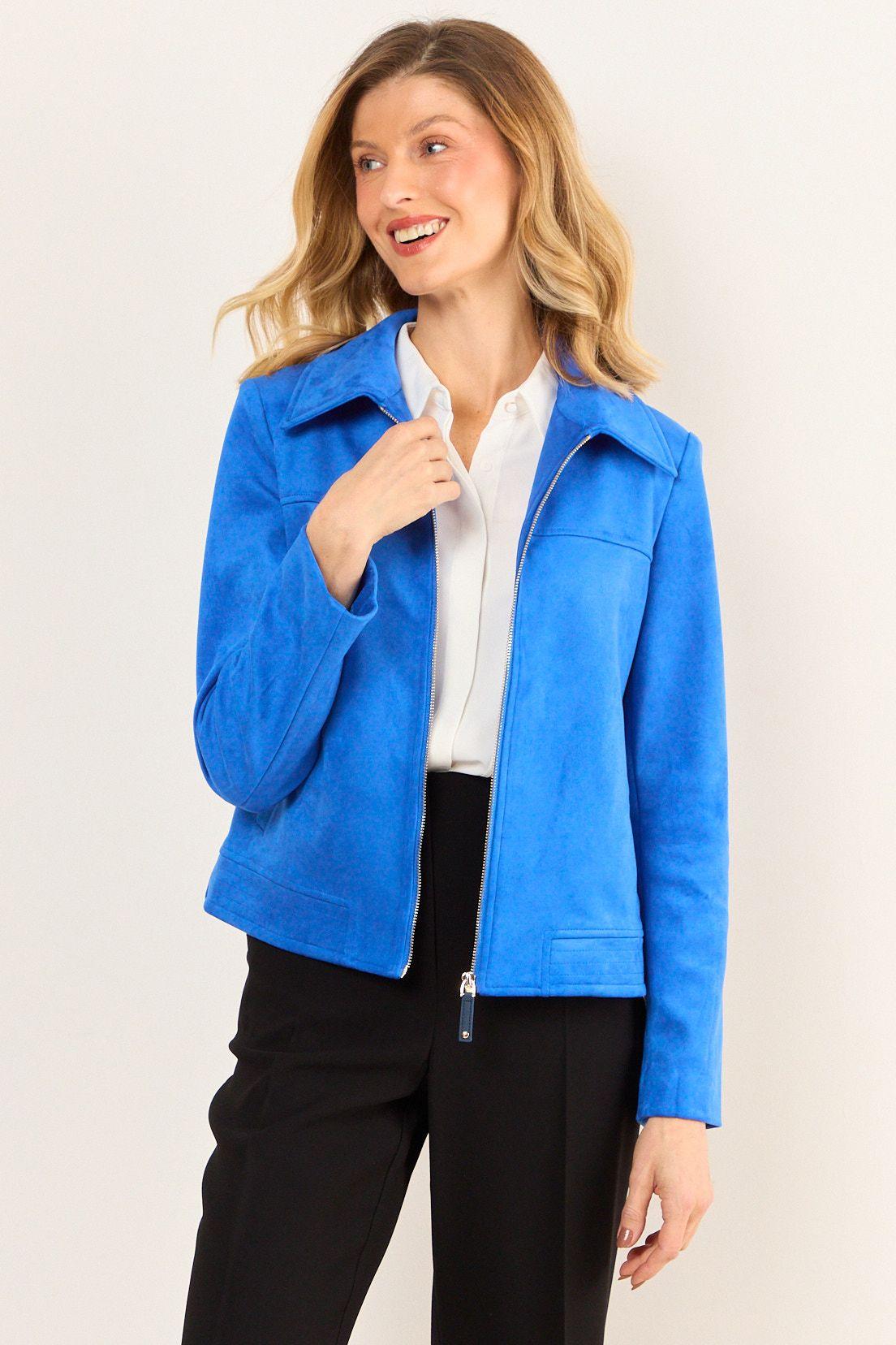 Chaqueta Antelina Cierre Azul Ma Griffe 17502226051134-1