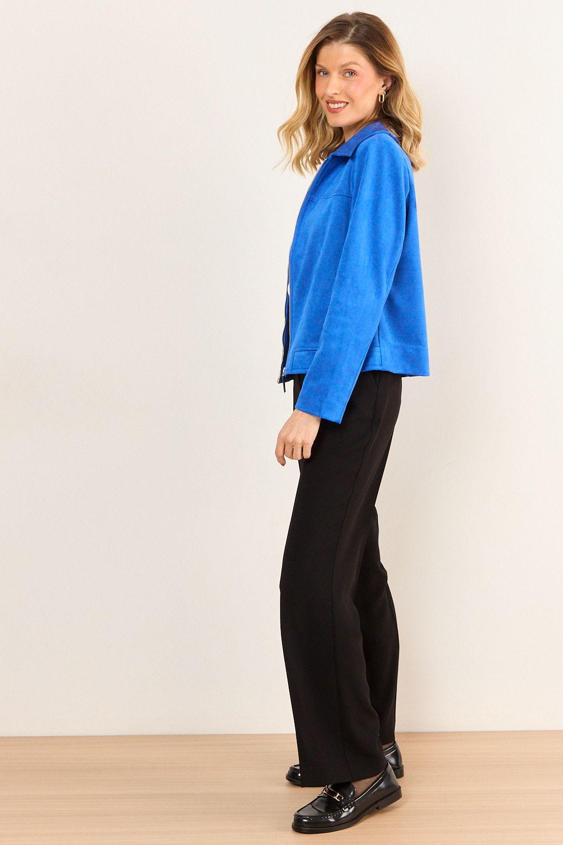 Chaqueta Antelina Cierre Azul Ma Griffe 17502226051134-3