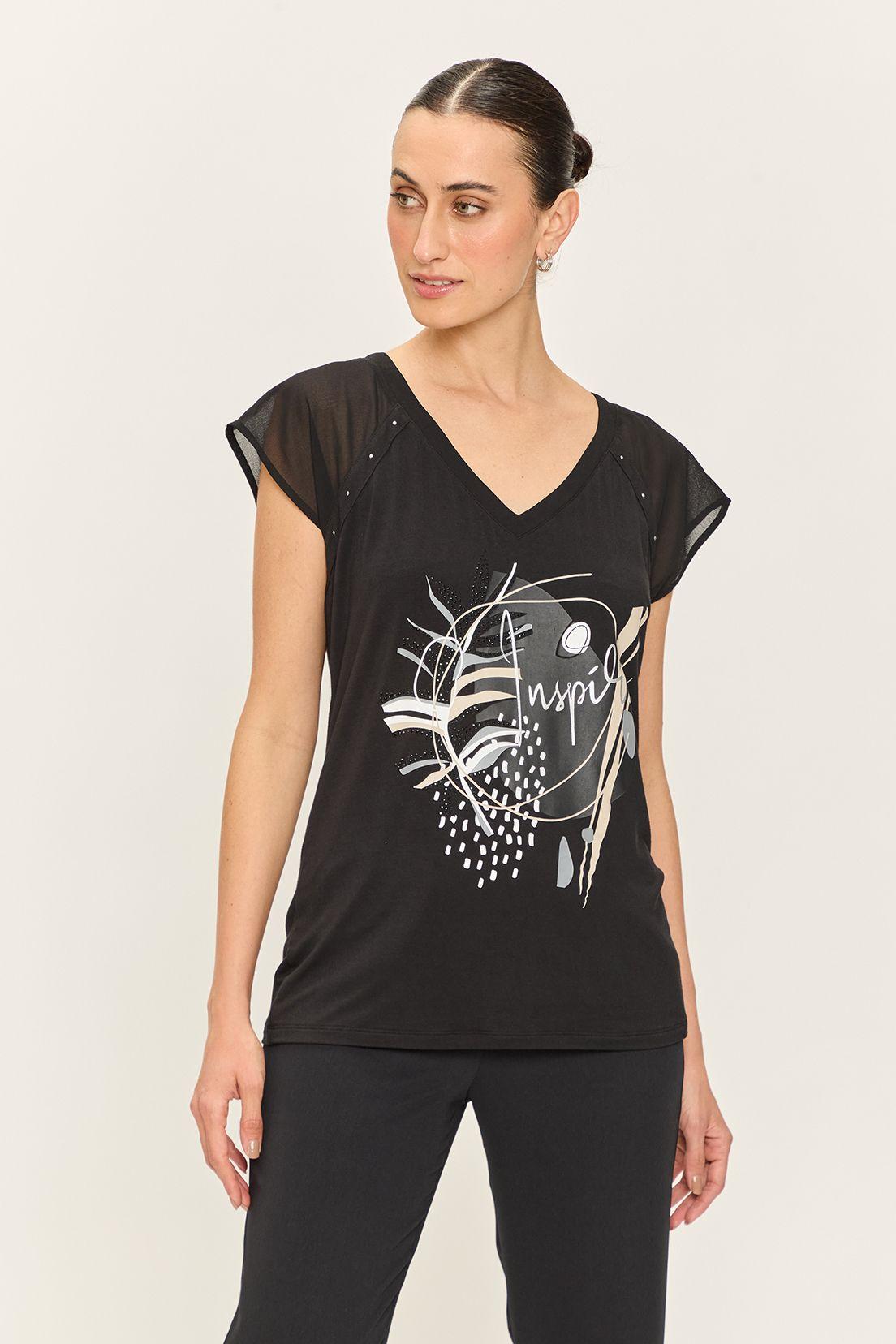 Polera Estampada Negro Ash 14604224001102-0