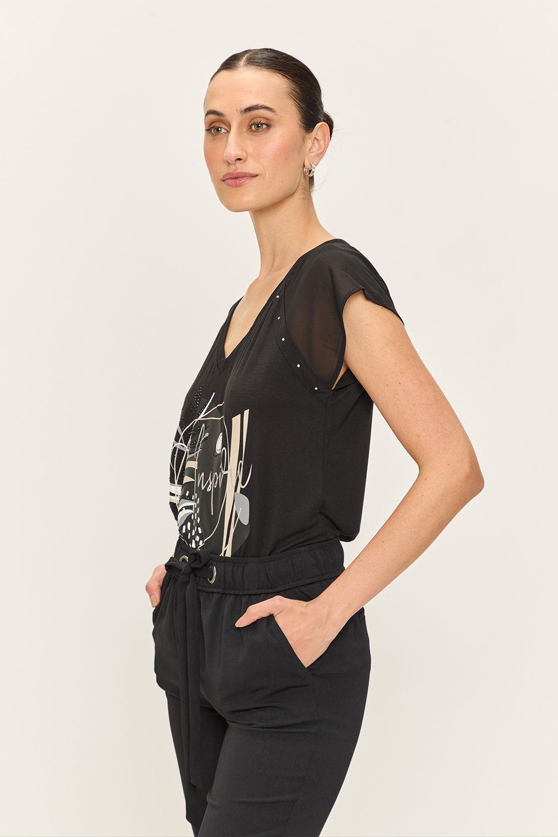 Polera Estampada Negro Ash 14604224001102-3