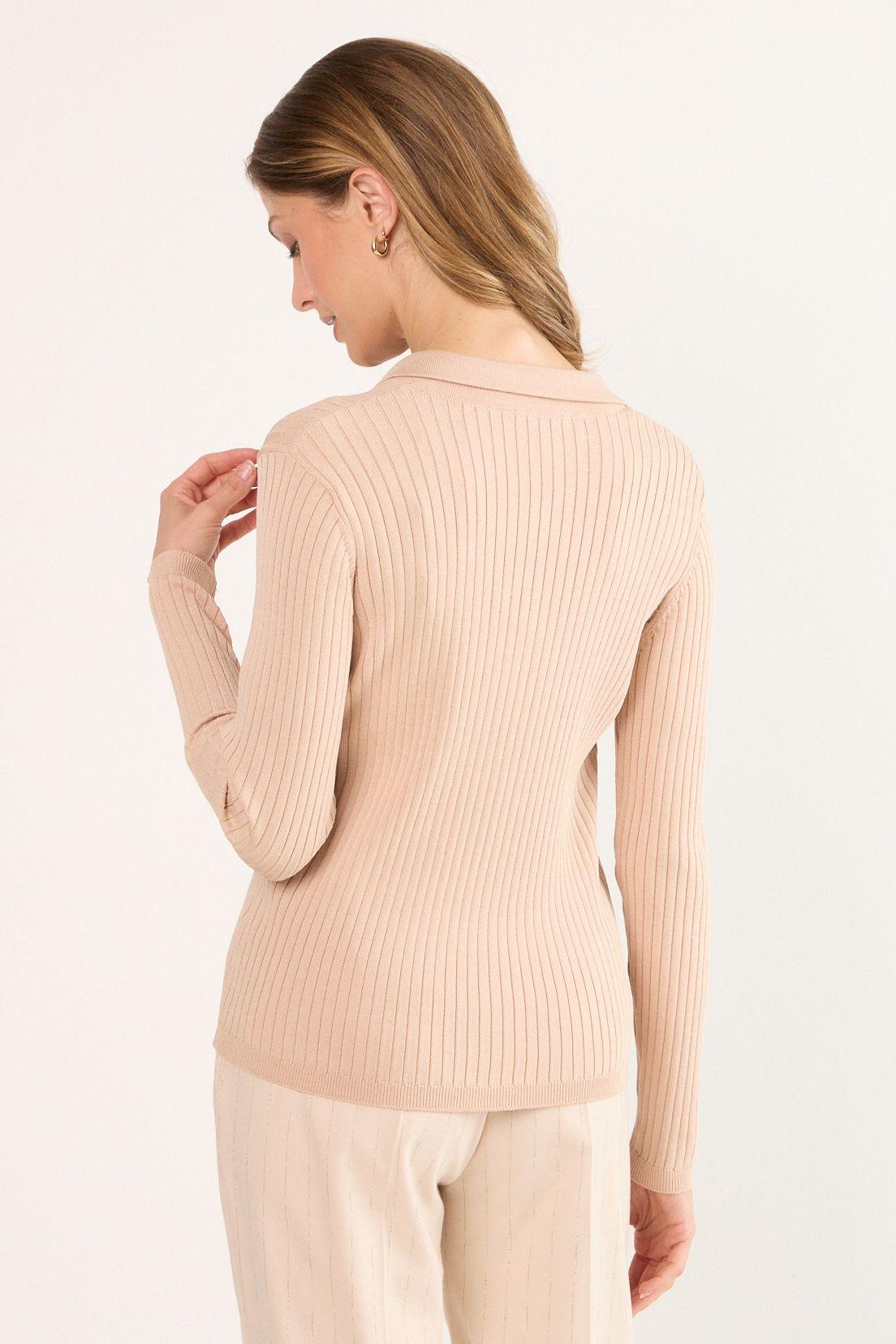 Polera Manga Larga Beige Ma Griffe 18202225001106-3