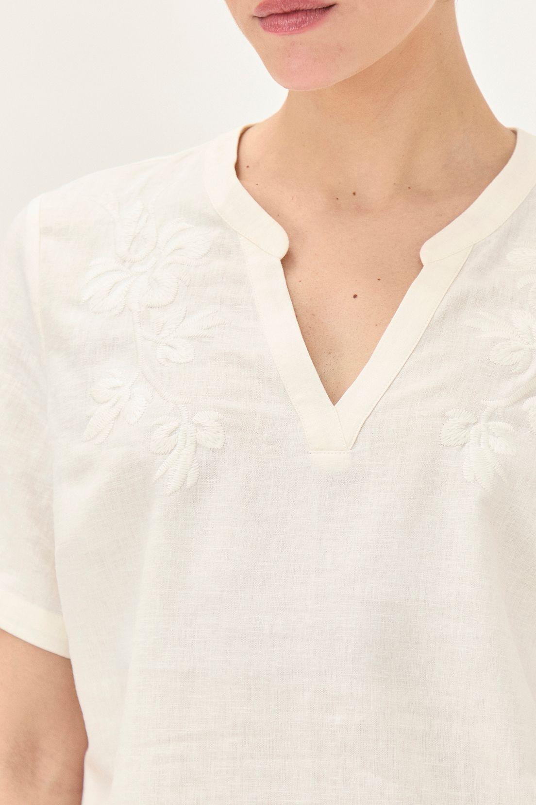 Blusa Lino Crudo Ma Griffe 14002224065105-1