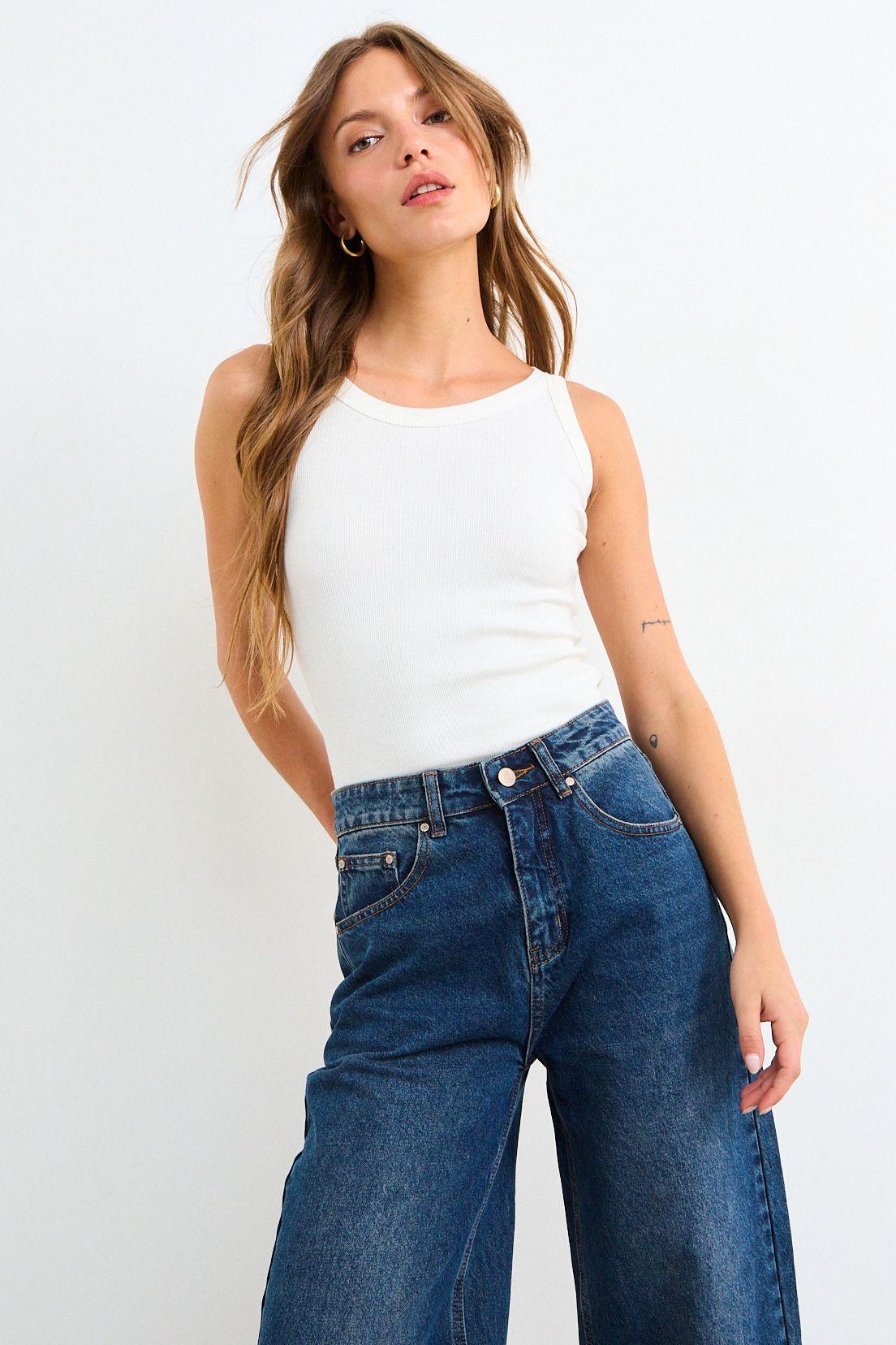 Polera Sin Mangas Lisa Crudo iO 14204225095105-0