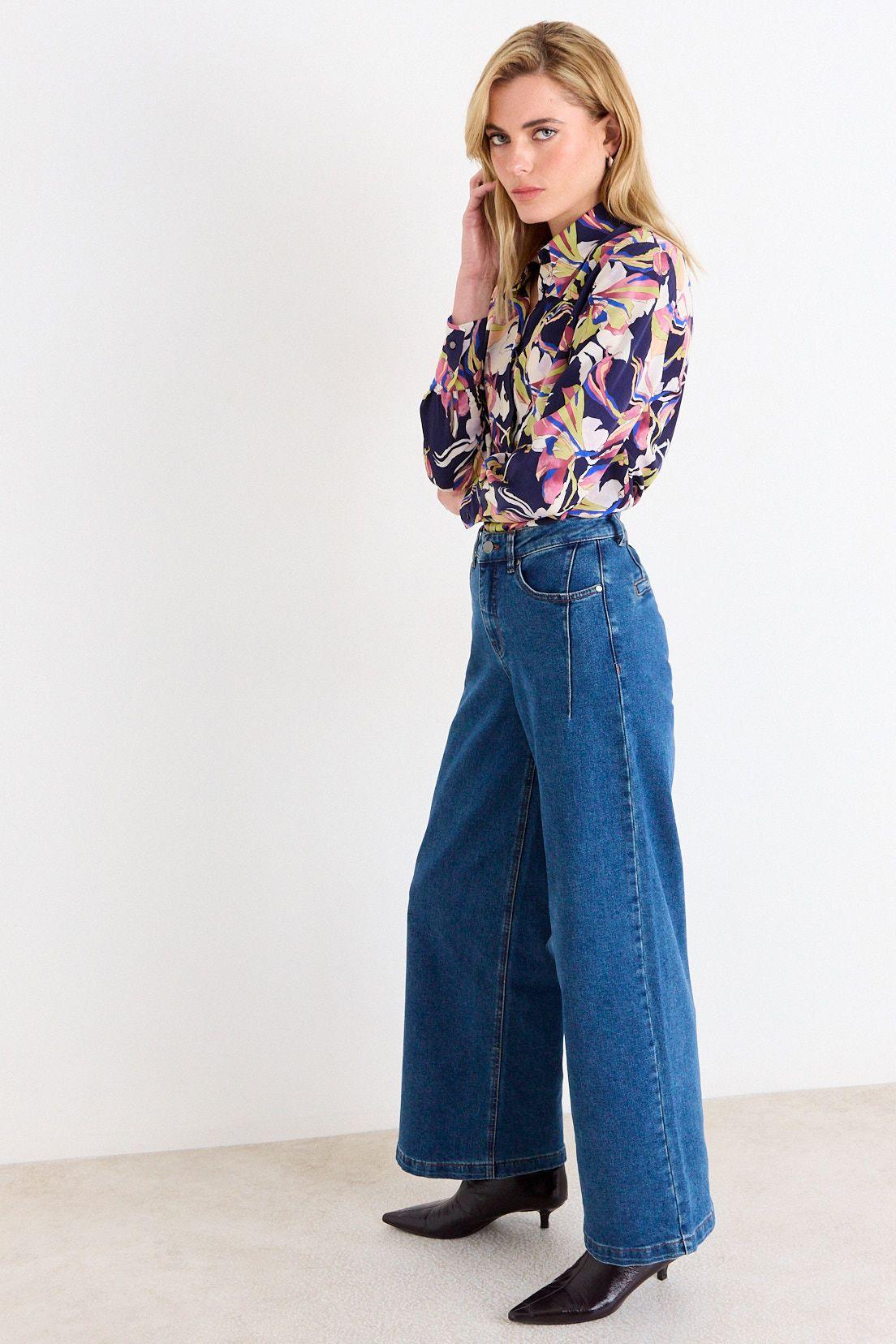 Blusa Camisera Estampada Azul Ash 14107226003104-4