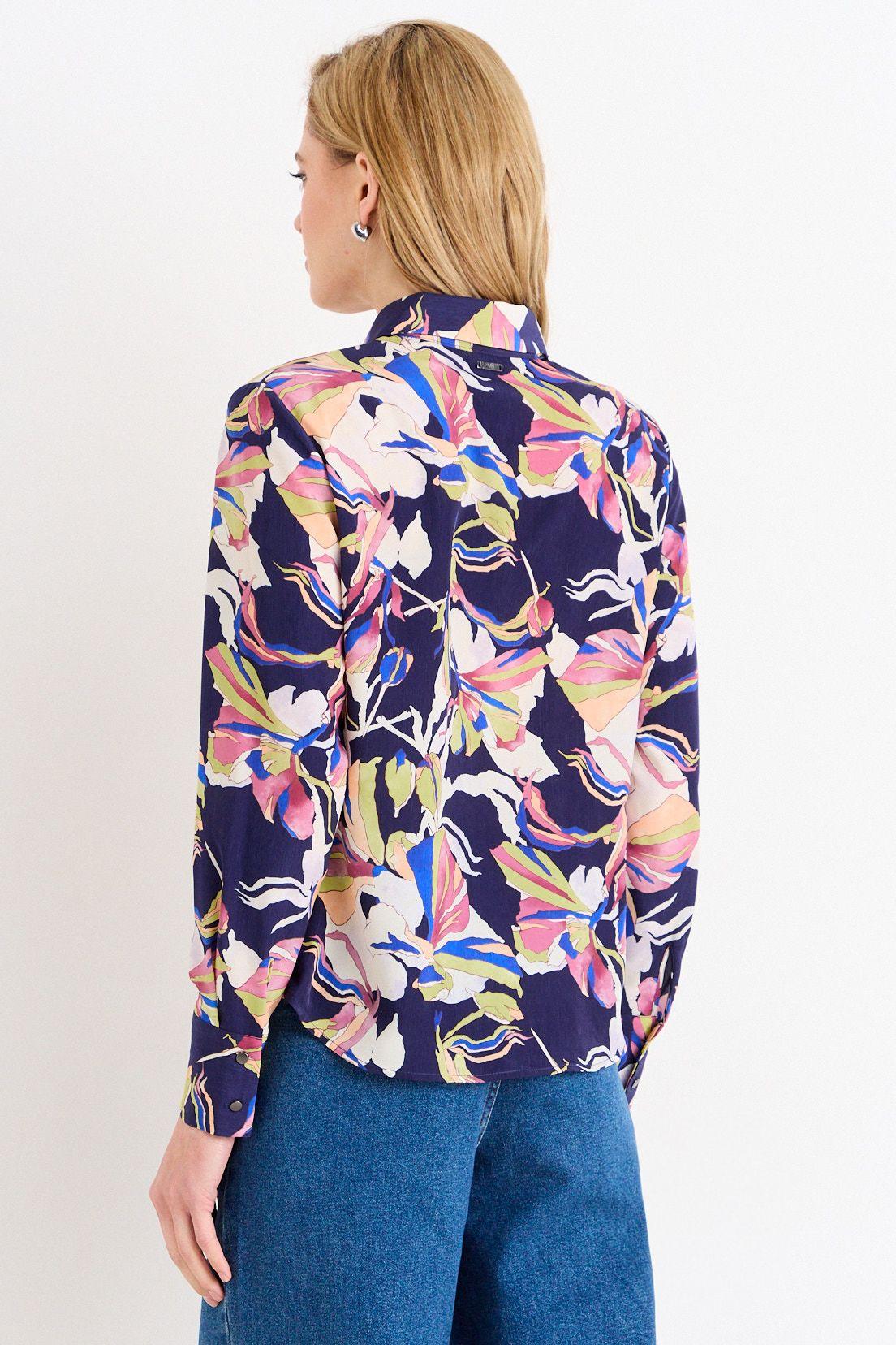 Blusa Camisera Estampada Azul Ash 14107226003104-2