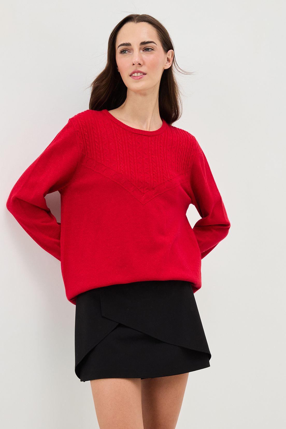 Sweater Liso Rojo 18120125020103-0