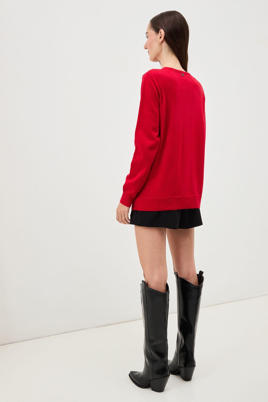 Sweater Liso Rojo 18120125020103-4
