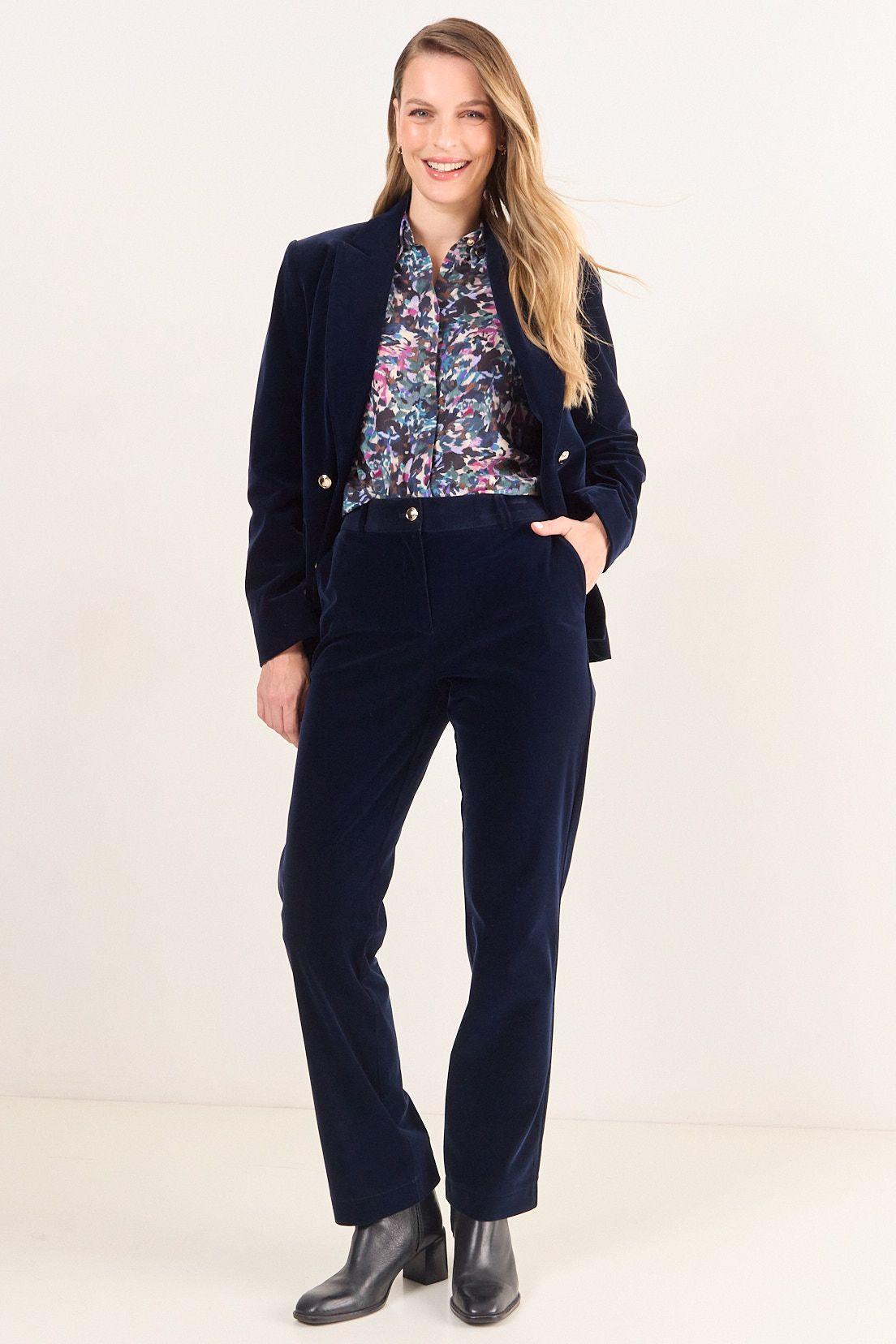 Pantalon Terciopelo Azul Ma Griffe 11002126056104-0