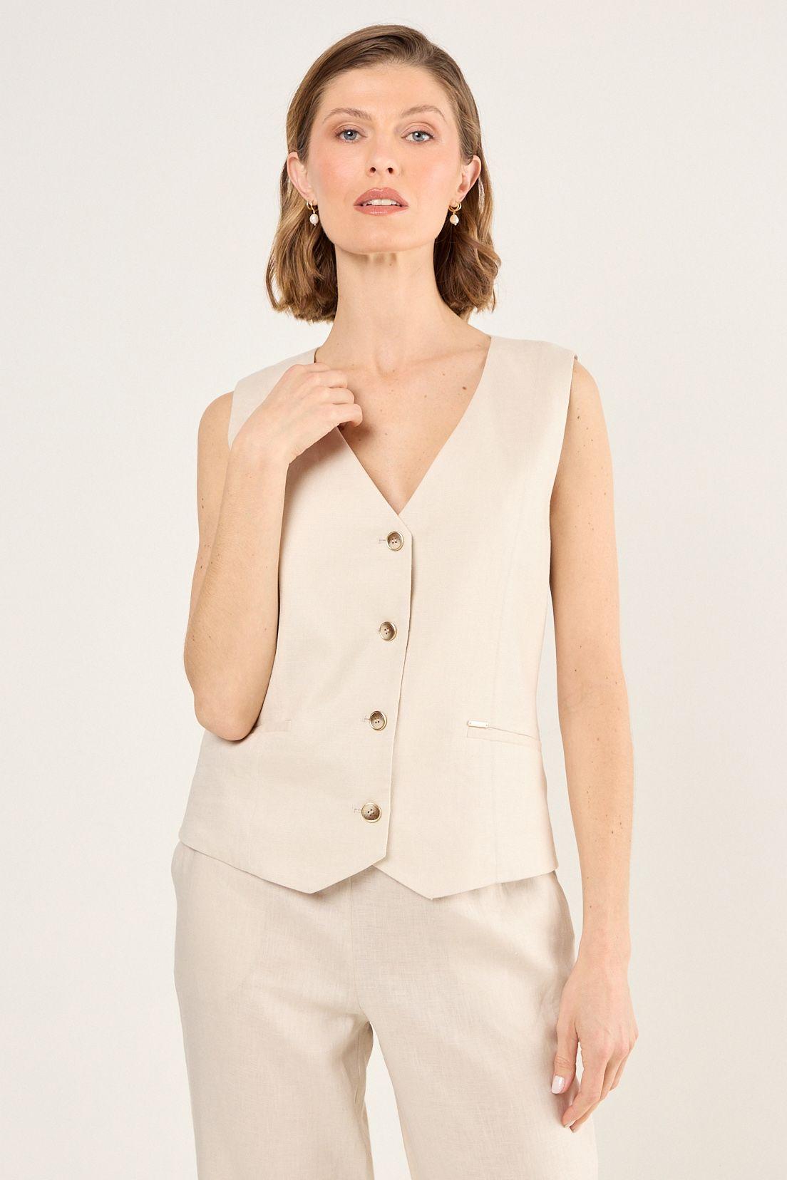 Gilet Beige Ma Griffe 16202225050106-0