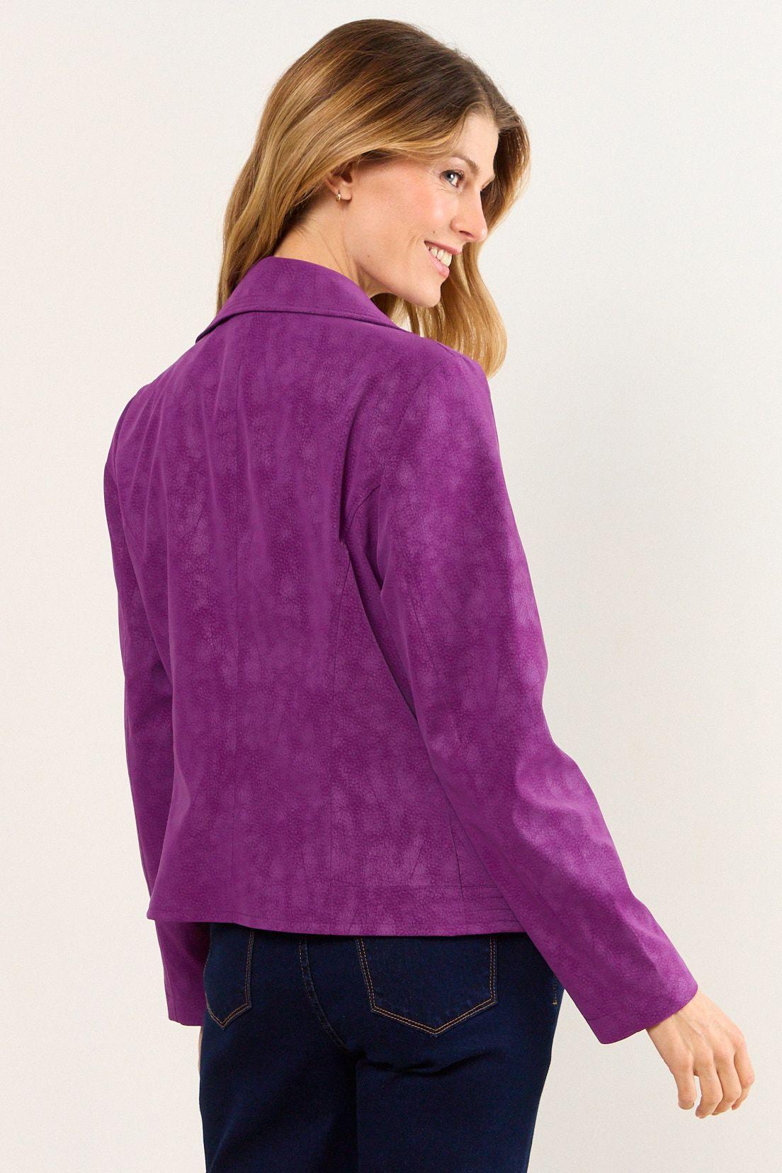 Chaqueta De Pu Craquelada Morado Ma Griffe 17502226003121-2