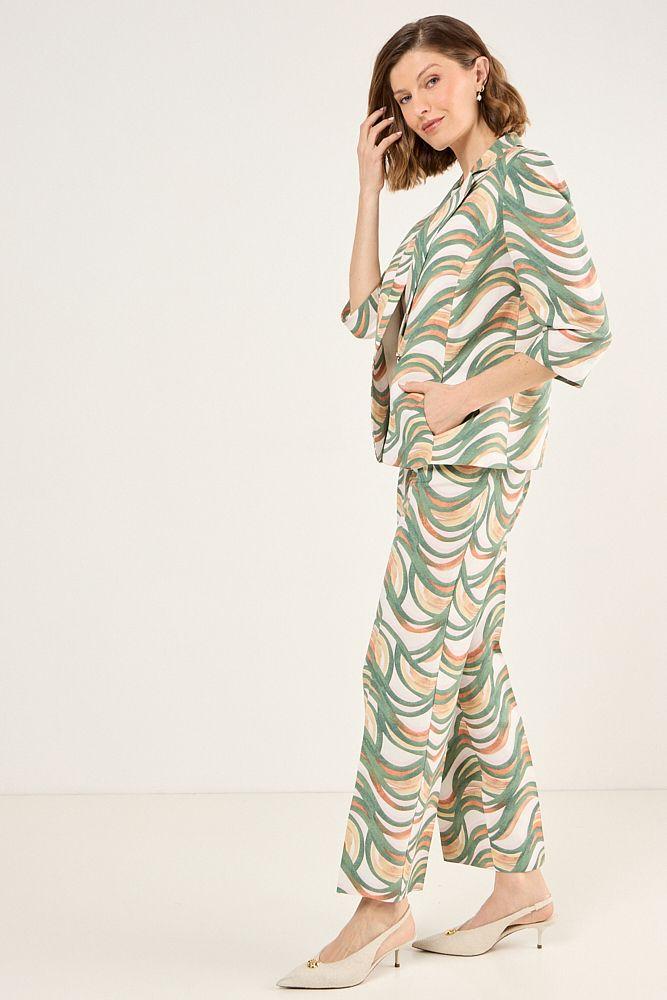 Blazer Con Estampado Abstracto Beige Ma Griffe 16102225054106-3