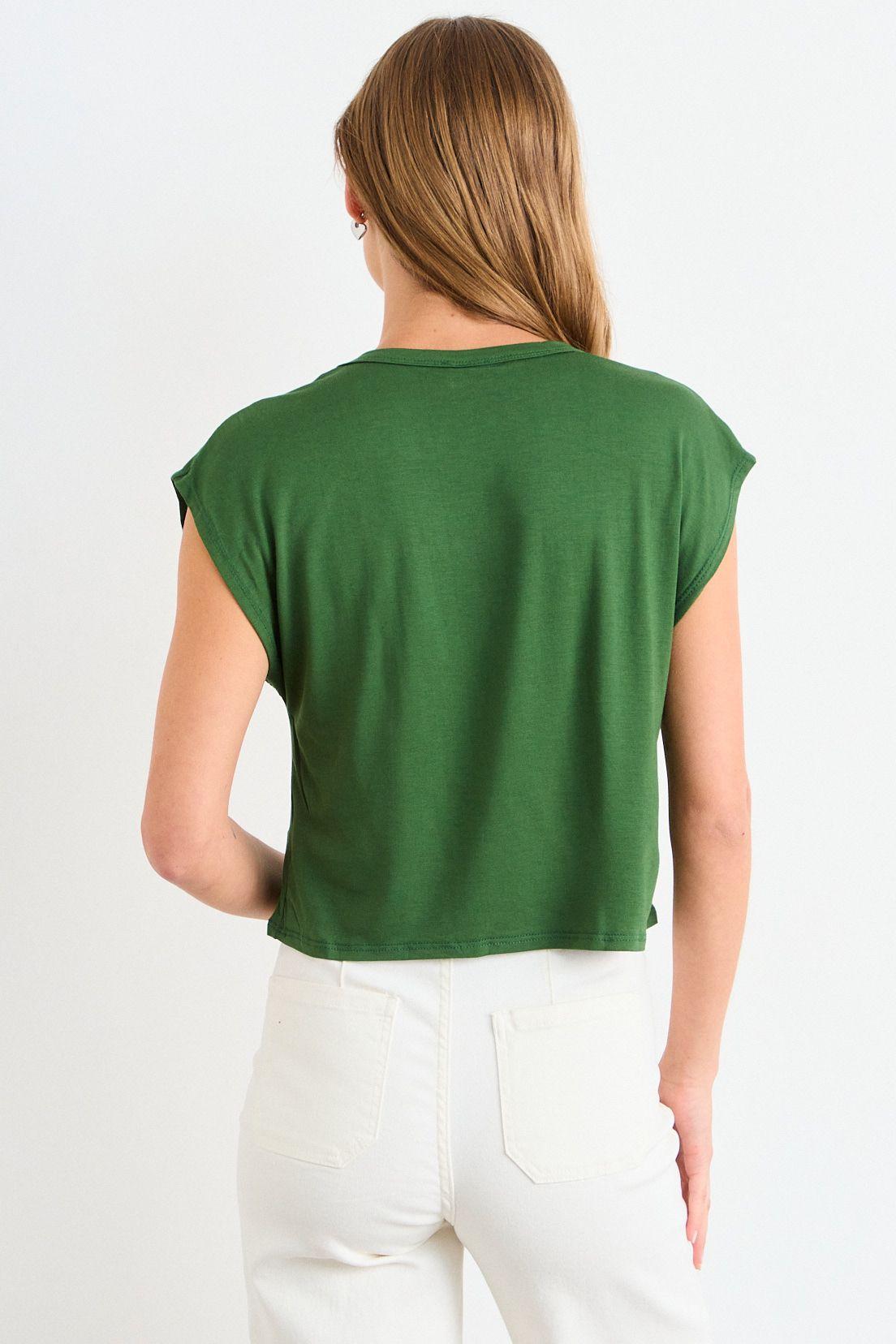 Polera Sin Mangas Lisa Verde Musgo iO 14204225096107-2