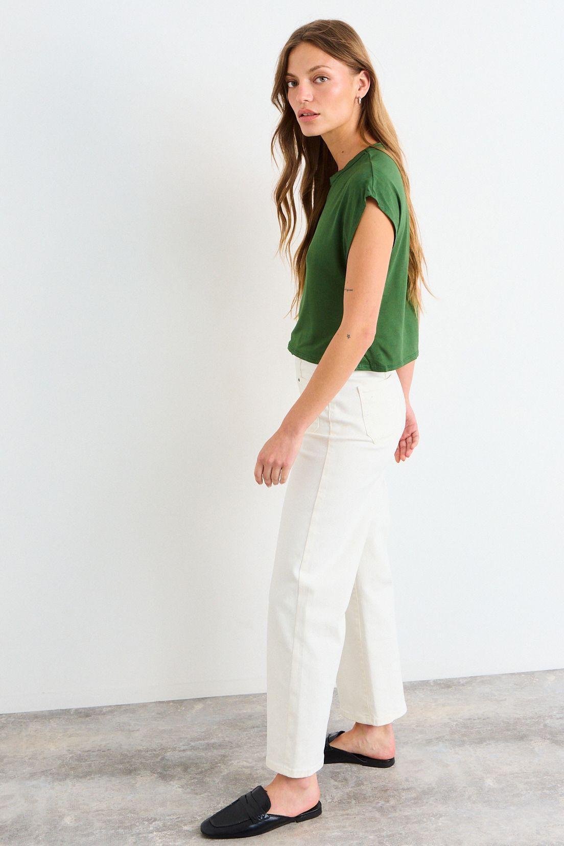 Polera Sin Mangas Lisa Verde Musgo iO 14204225096107-3