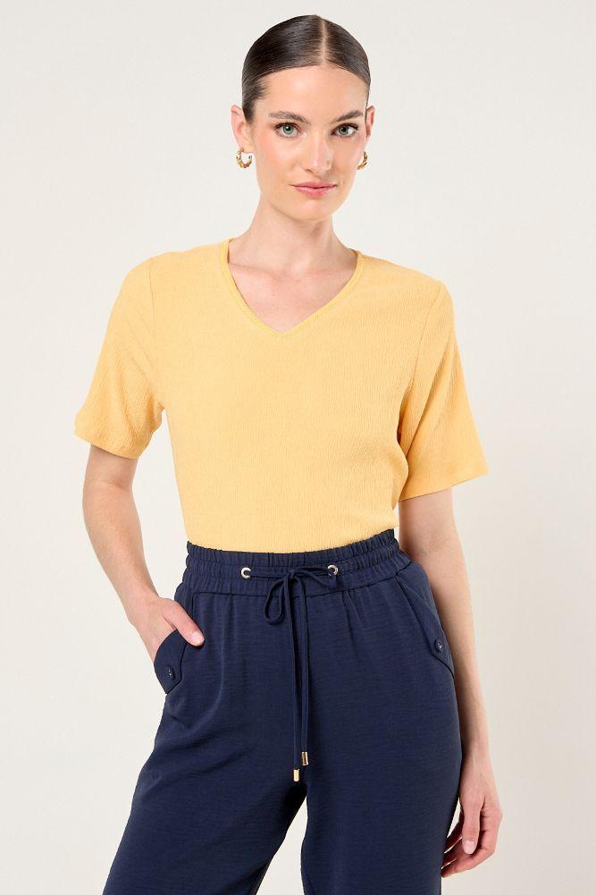 Polera Escote Ev V Naranjo Ma Griffe 14202126003131-0