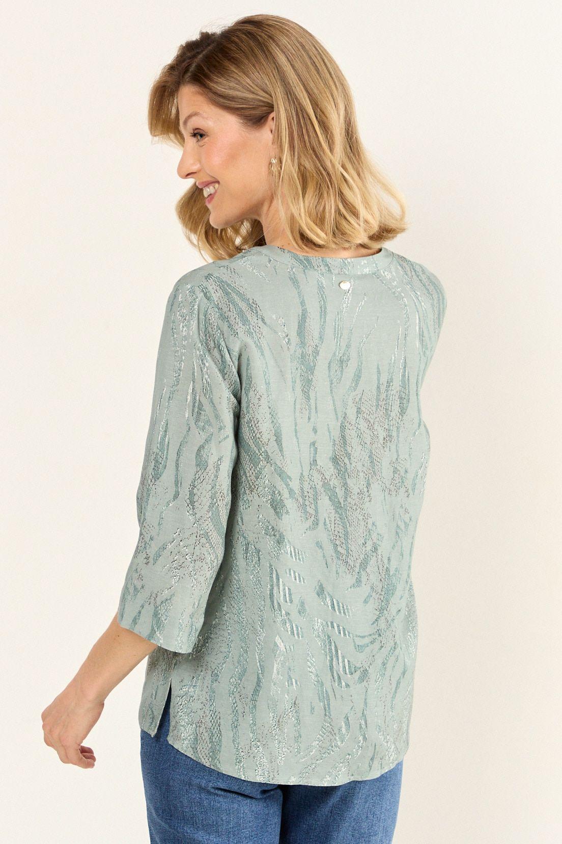 Blusa Lino Estampada Avellana Ma Griffe 14102126051126-2