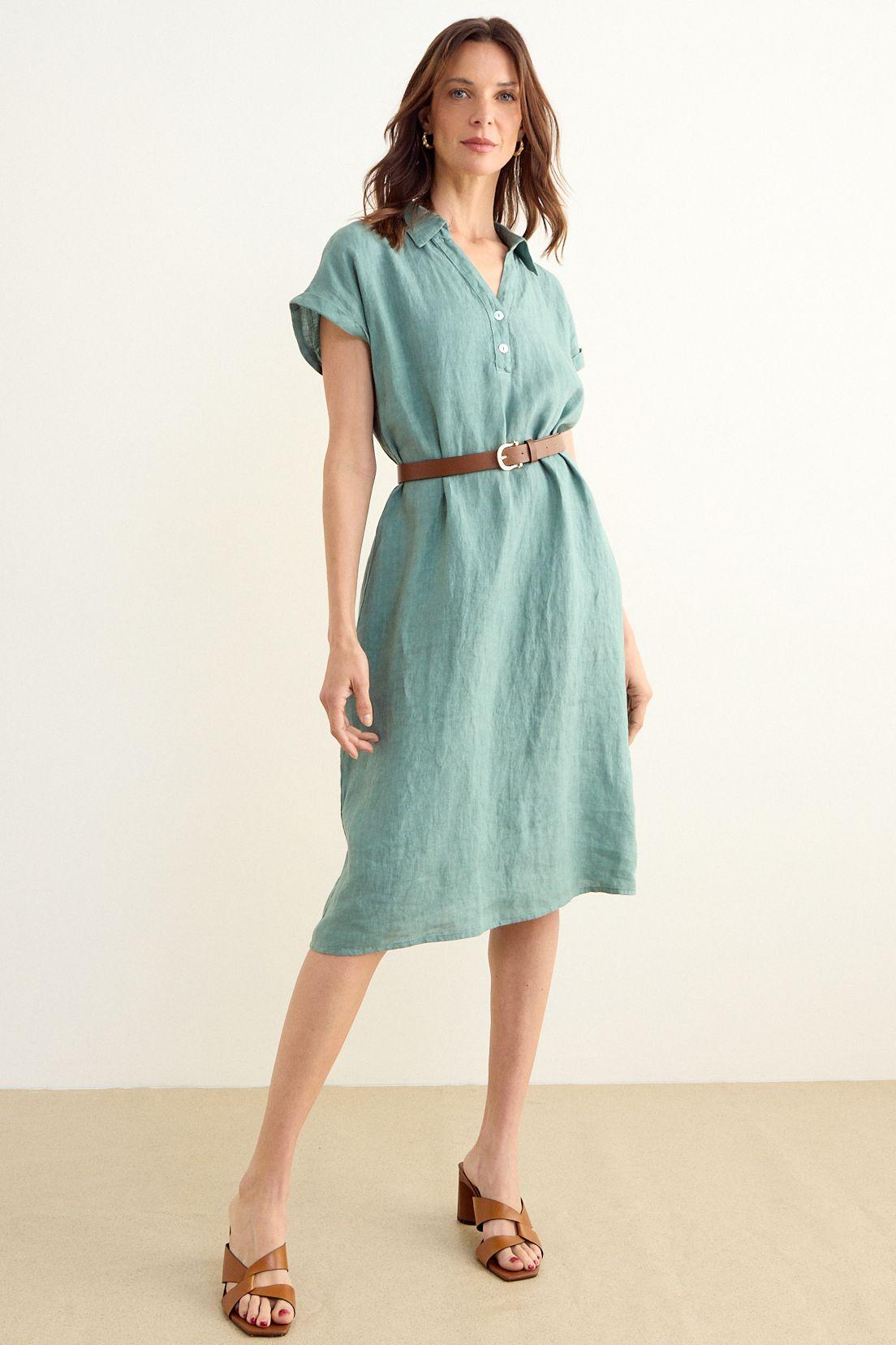 Vestido Liso Verde Musgo Ma Griffe 13002225301107-0