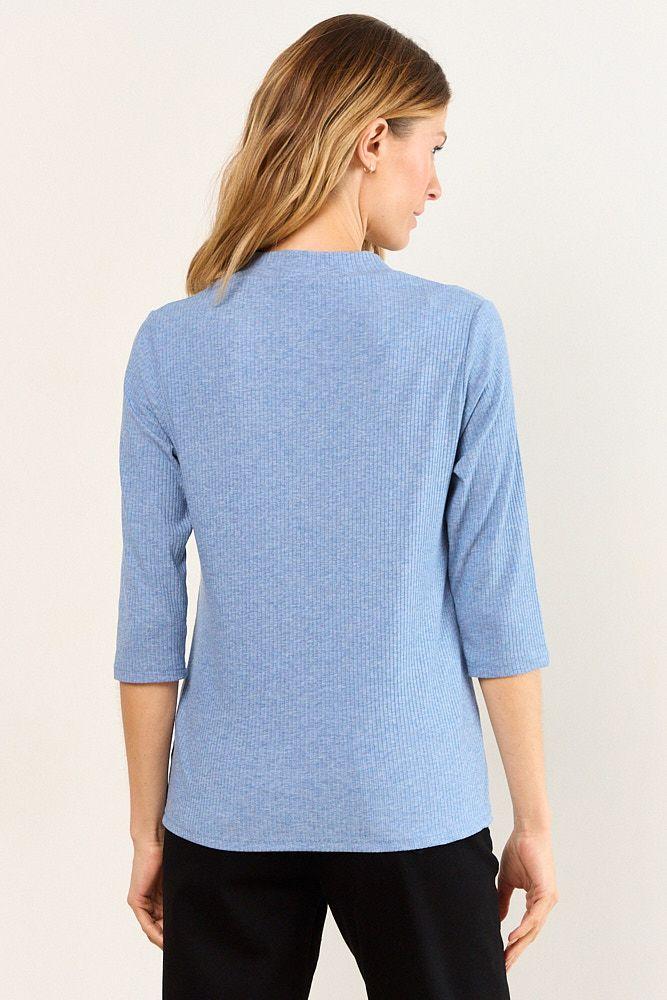 Polera Rib Acanalado Celeste Ma Griffe 14202226053110-2