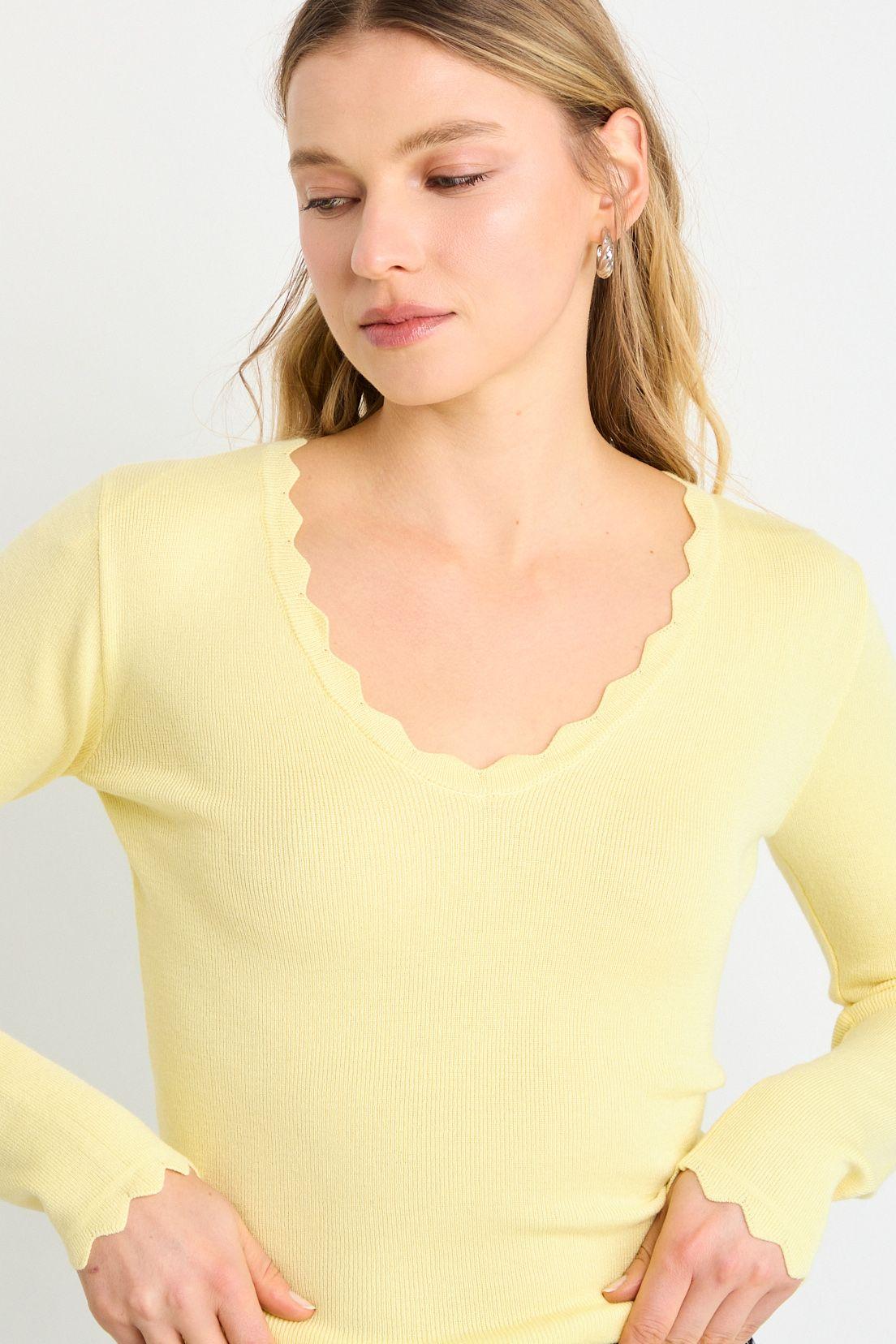 Polera Manga Larga Amarillo Ash 18207225002108-1