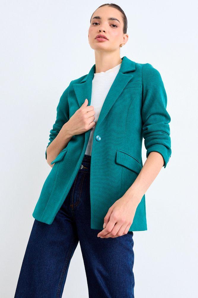 Blazer Liso Turquesa Oscuro iO 16020126013107-0