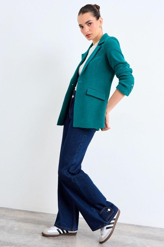 Blazer Liso Turquesa Oscuro iO 16020126013107-4