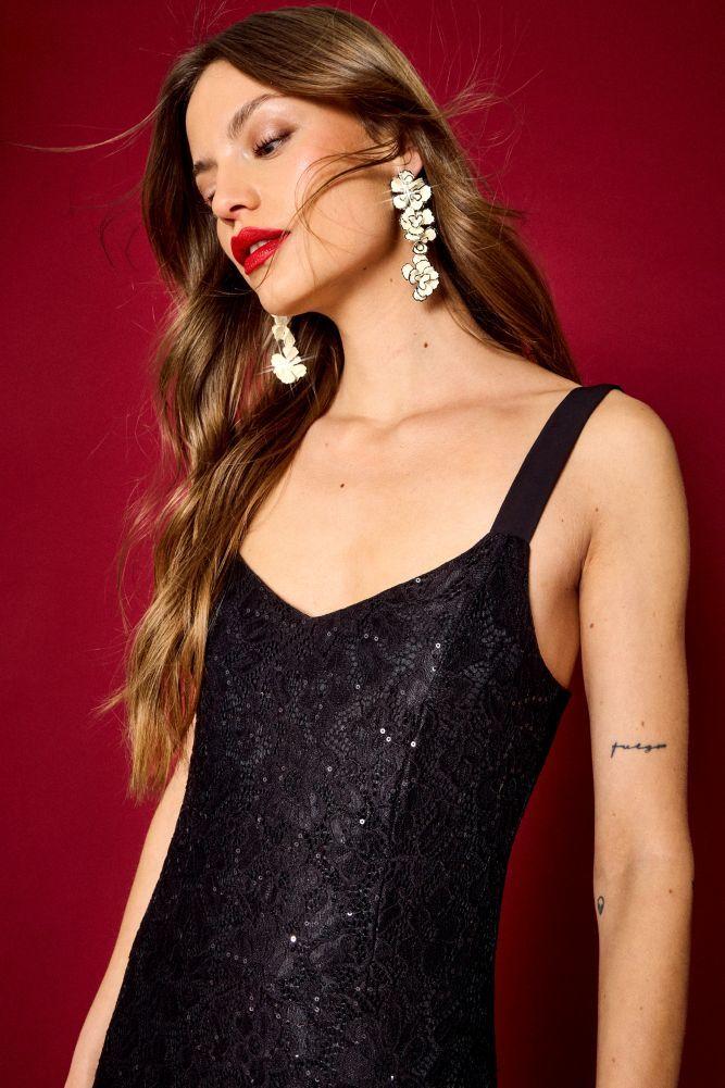 Vestido Fantasia Largo Negro iO 13520225005102-2