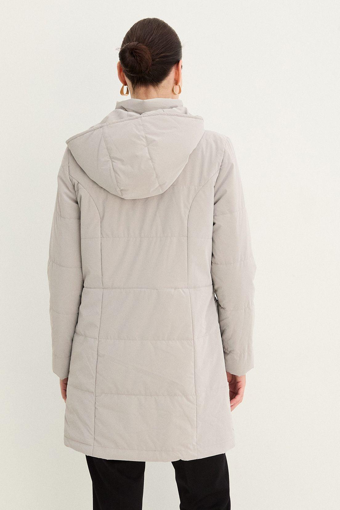Parka Larga Con Gorro Gris 17602125007113-2