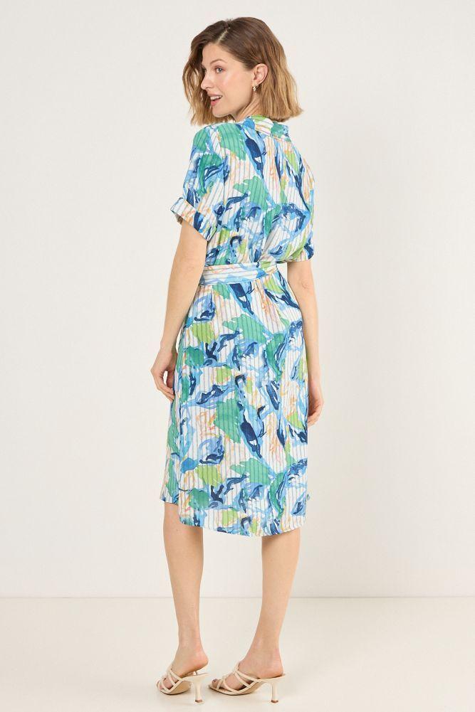 Vestido Estampado Camisero Azul Ma Griffe 13102225011104-3
