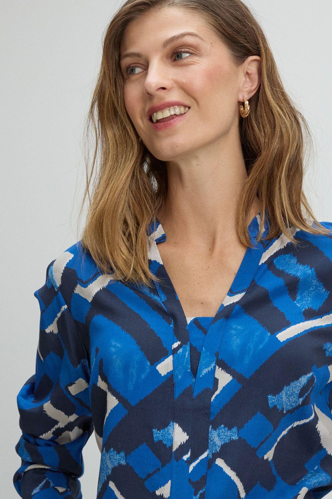 Blusas Manga Larga Azul Ma Griffe 14102225051104-4