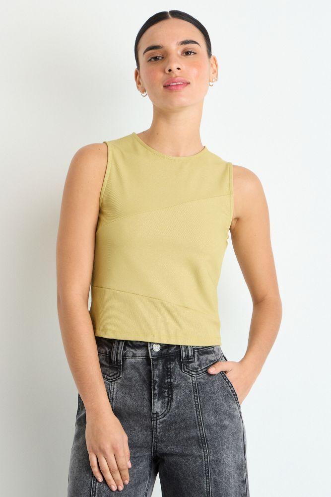 Polera Sin Mangas Amarillo iO 14220225060314-0