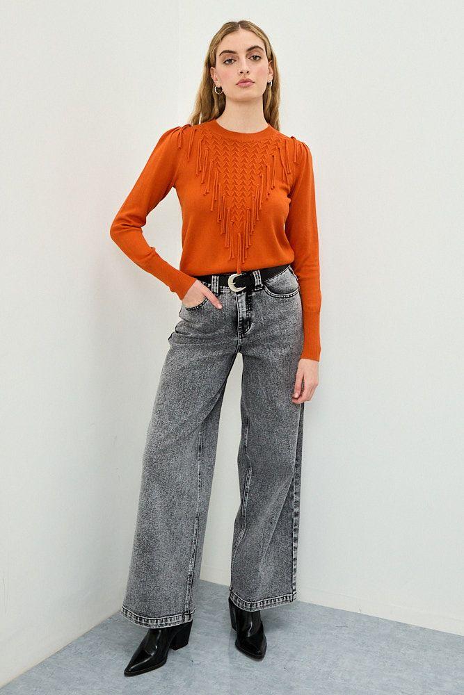 Sweater Liso Naranjo 18120125021114-2