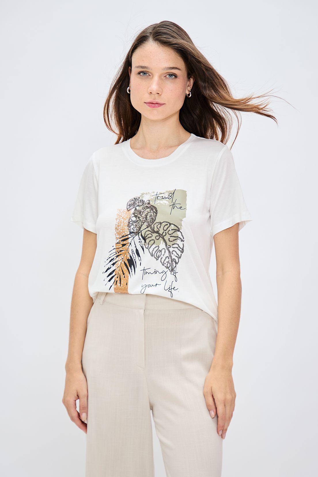 Polera Estampada Blanco Ash 14604224004101-0