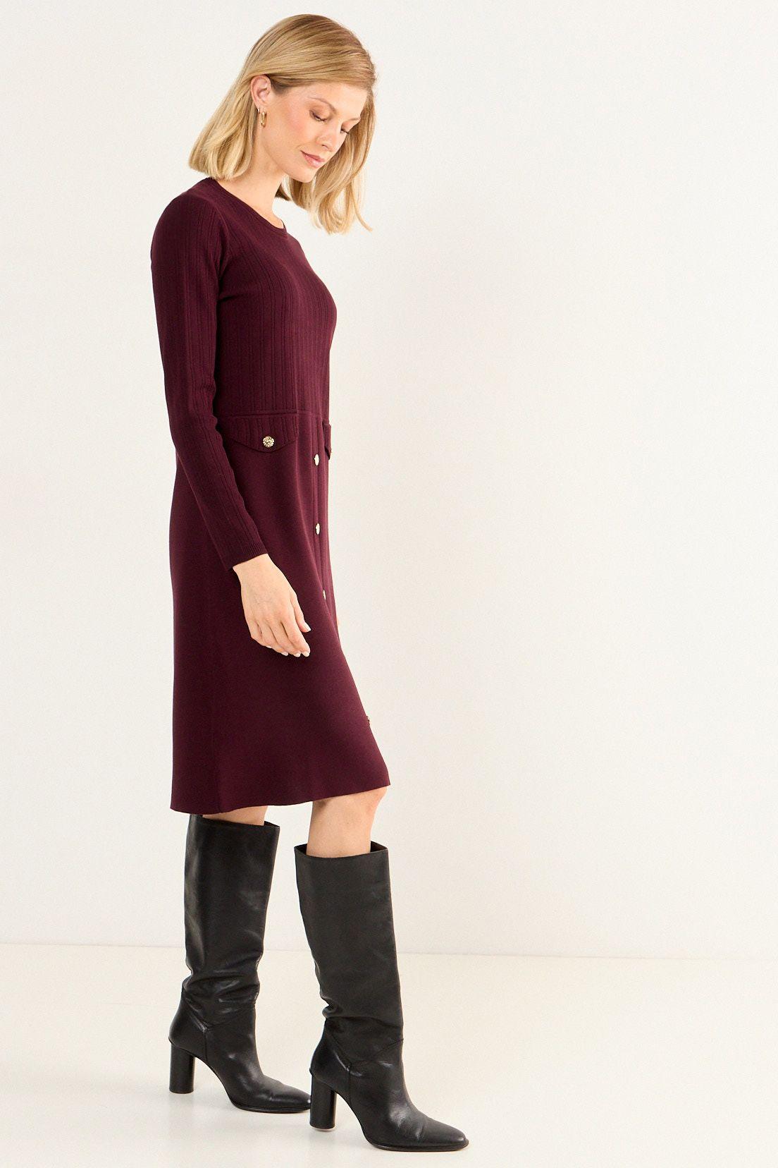 Vestido Tejido Burdeos Ma Griffe 13002126004112-4