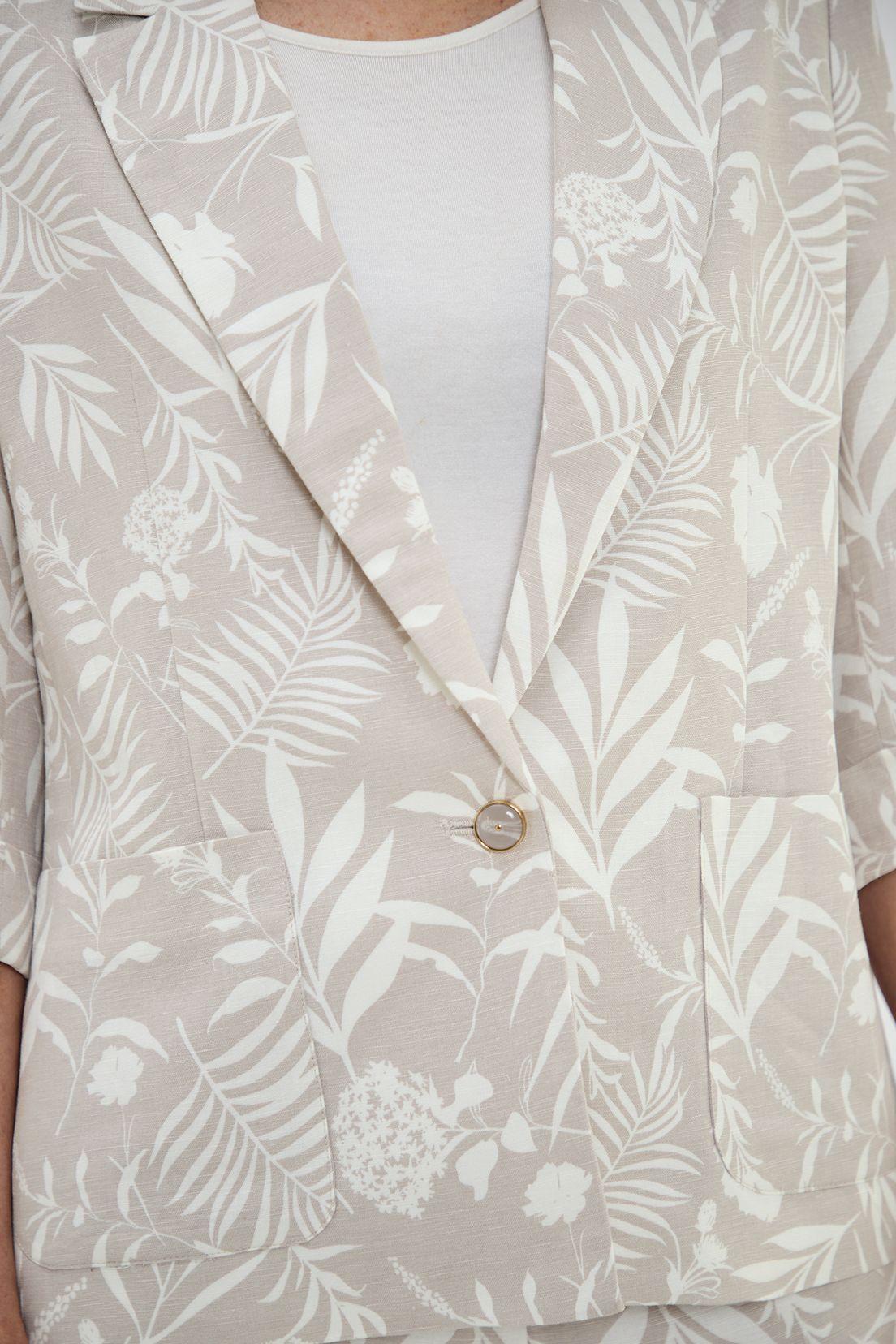 Blazer Lino Estampado Beige Ma Griffe 16102224054106-1