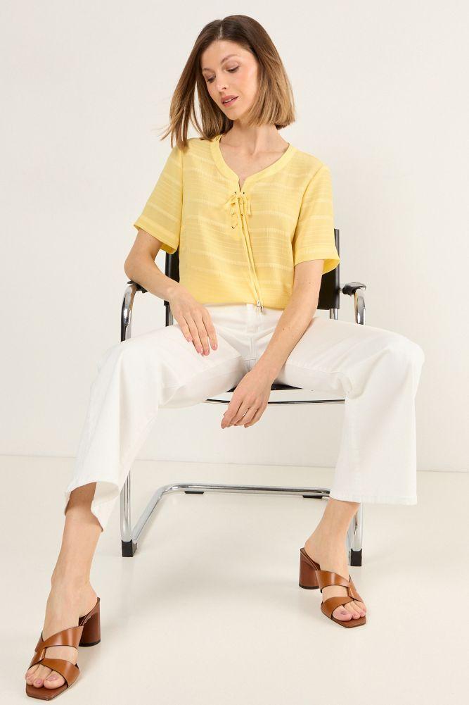 Blusa Textura Amarillo Ma Griffe 14002225065108-2