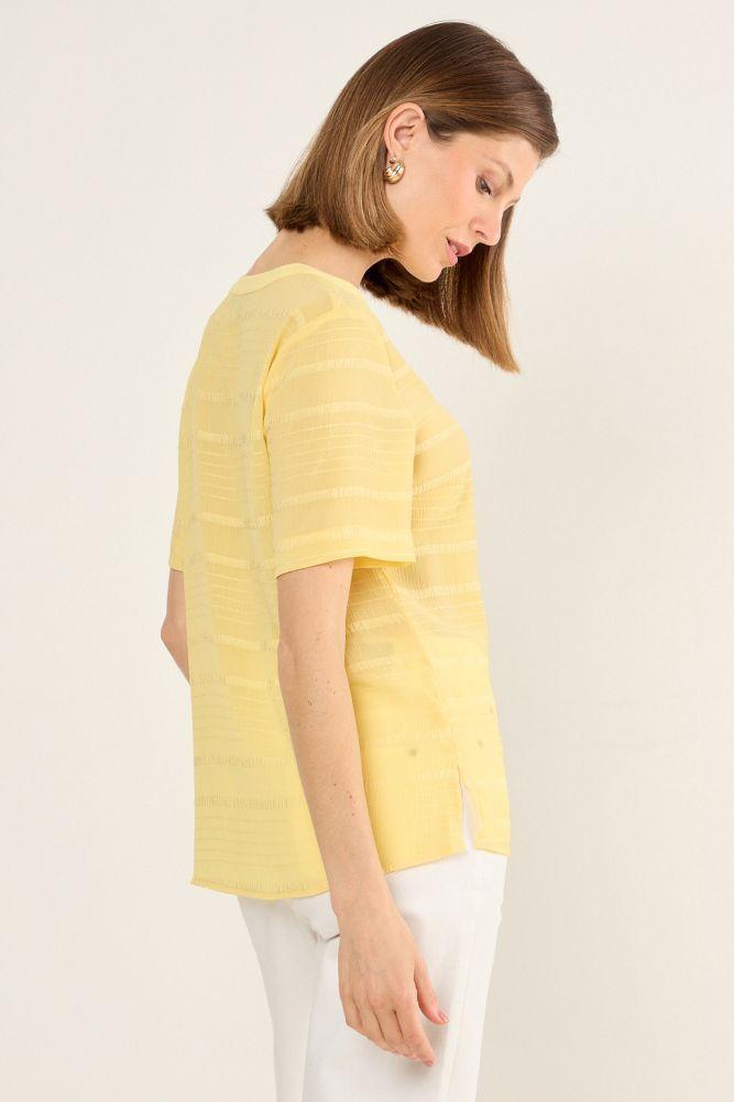 Blusa Textura Amarillo Ma Griffe 14002225065108-3