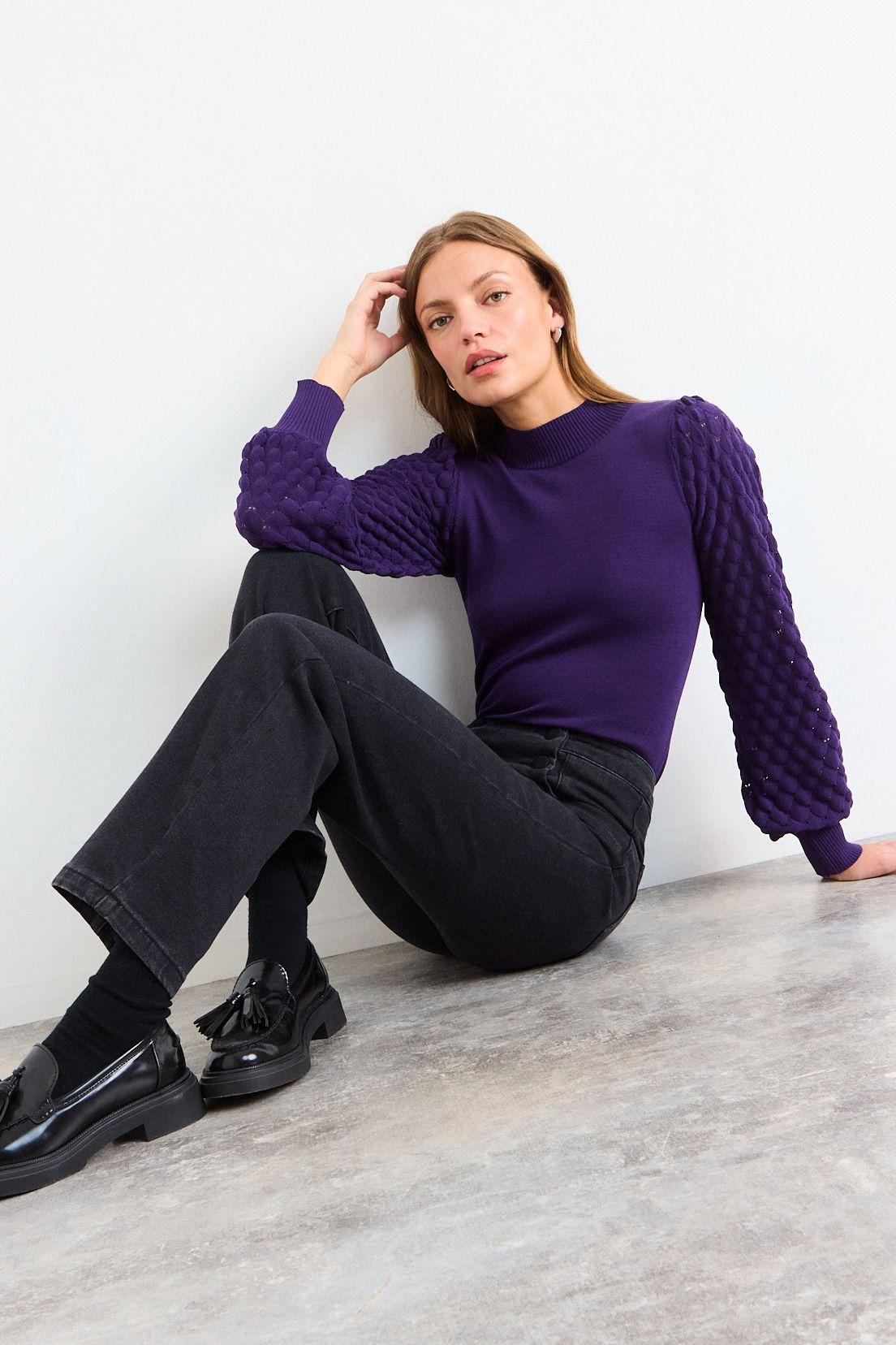Sweater Liso Morado iO 18120126010121-3