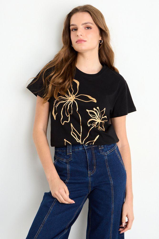 Polera Manga Corta Negro iO 14304225005102-0