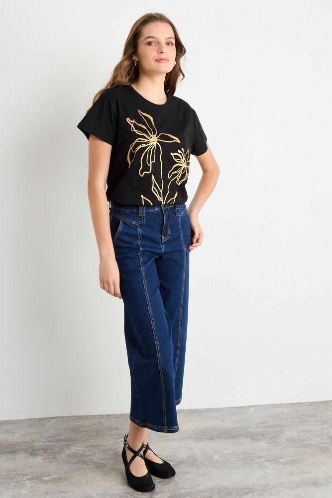 Polera Manga Corta Negro iO 14304225005102-4